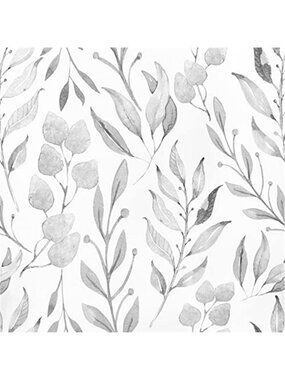 Gray Leaf Peel And Stick Wallpaper Botanical Contact Paper Wall Decor Home